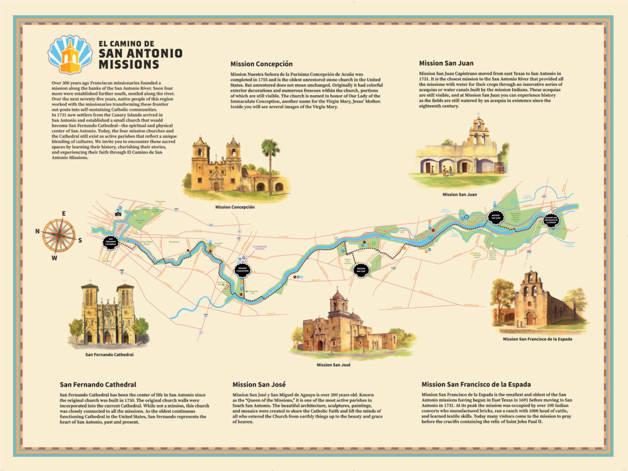 Media Kit El Camino de San Antonio - Camino Map 1280x960